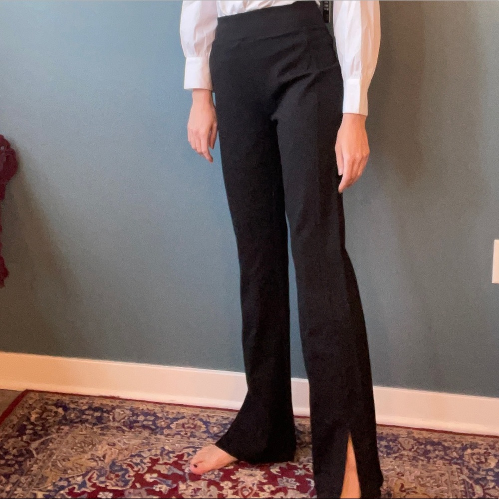 Express High-Waisted Split-Hem Bootcut Pants